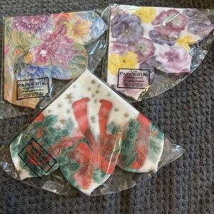 Set Of 3 Packs Of Decorative Napkins~ Made In Japan~ The Papersilk Collection‎